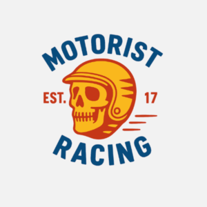 Motorist Racing Skull Sticker